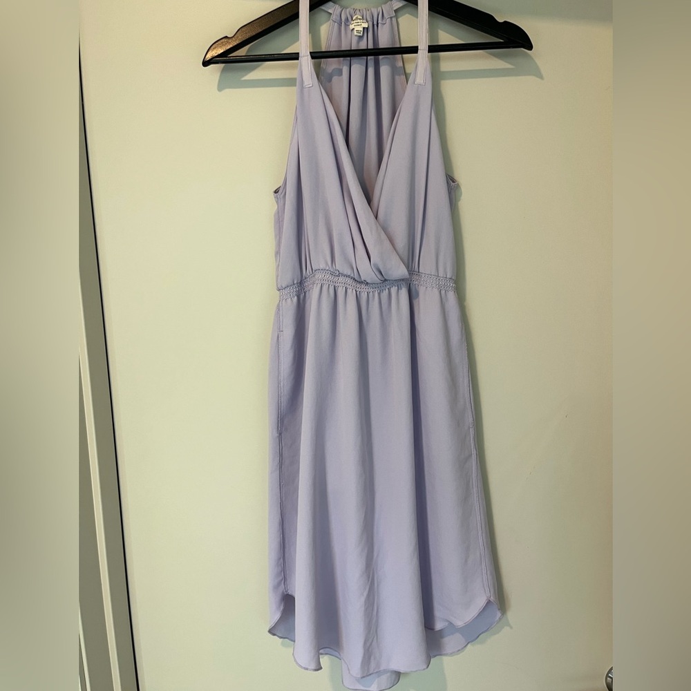 Wilfred Lavender Sleeveless V-Neck Midi Dress